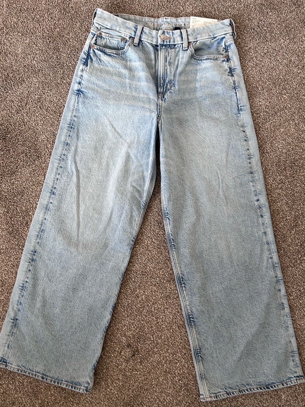 American Eagle Outfitters Light Blue Wide-Leg Jeans